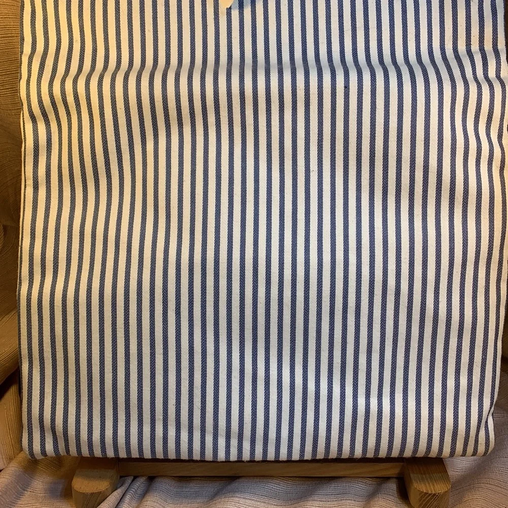 NWT Kate Spade canvas navy stripe tote foldable